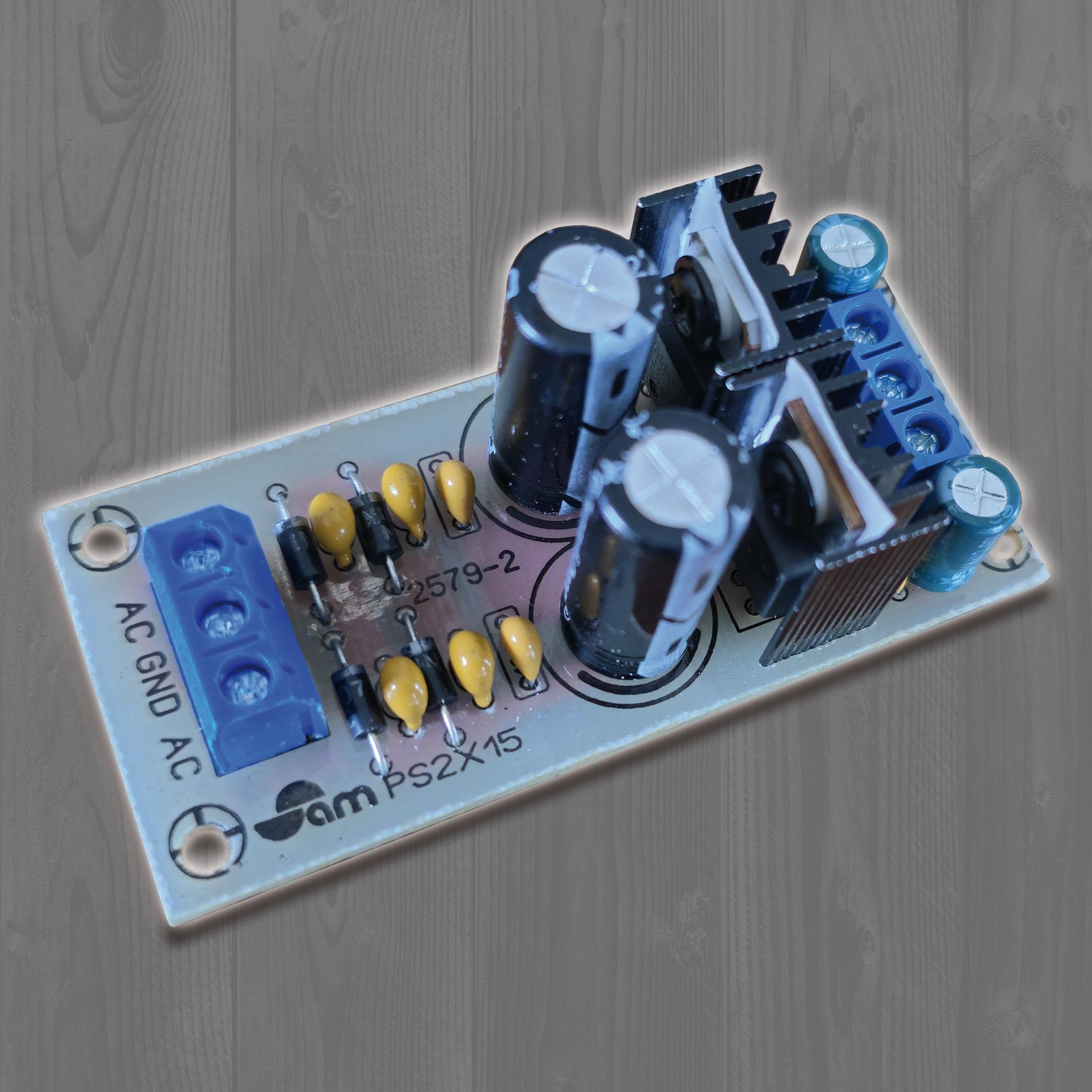 ماژول منبع تغذیه دوبل 15 ولت رگوله شده